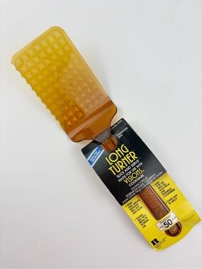Vintage Ultratemp Amber Long Turner Serrated Spatula Unused NOS Made in USA